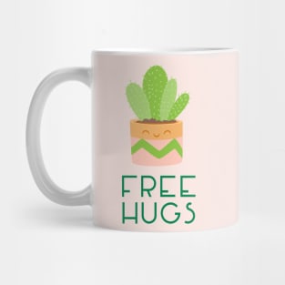 Free Hugs Cute Cactus House Plant Mug